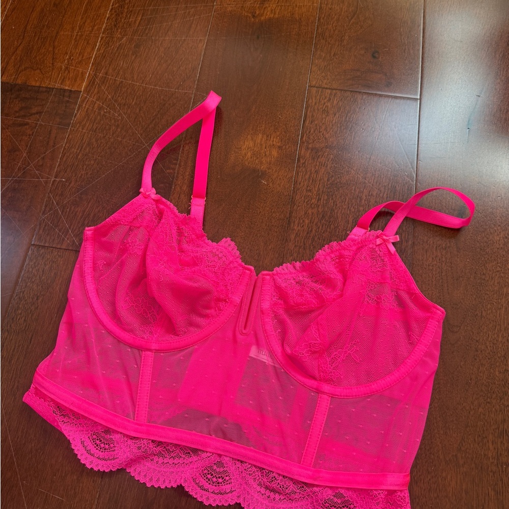 Auden Hot Pink Lace Bralette - Picture 1 of 2